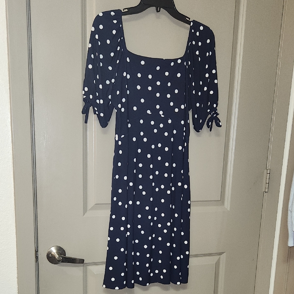 Tommy Hilfiger Navy Polka Dot Dress